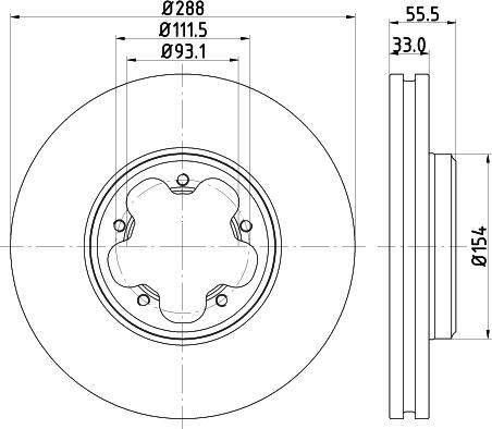 DON PCD19561 - Тормозной диск avtokuzovplus.com.ua