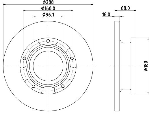 DON PCD19571 - Гальмівний диск autocars.com.ua