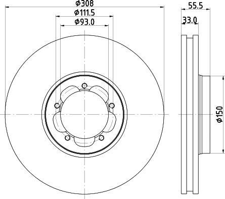 DON PCD19581 - Тормозной диск avtokuzovplus.com.ua