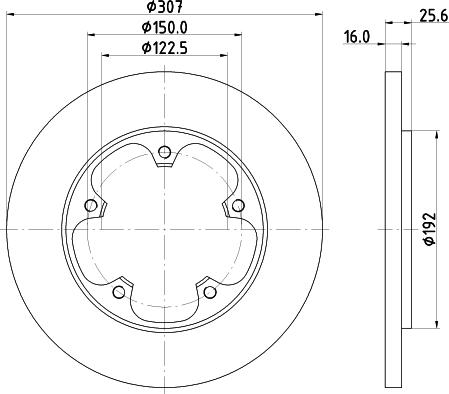 DON PCD19602 - Гальмівний диск autocars.com.ua