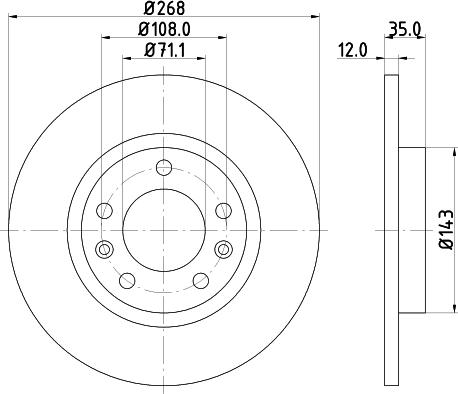 DON PCD19712 - Гальмівний диск autocars.com.ua