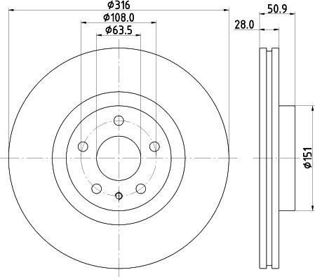 DON PCD19841 - Тормозной диск avtokuzovplus.com.ua