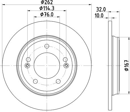 DON PCD19912 - Тормозной диск avtokuzovplus.com.ua