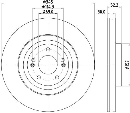 DON PCD19981 - Тормозной диск avtokuzovplus.com.ua