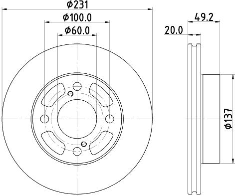 DON PCD20312 - Гальмівний диск autocars.com.ua