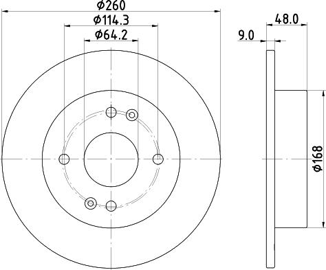 DON PCD20402 - Тормозной диск avtokuzovplus.com.ua