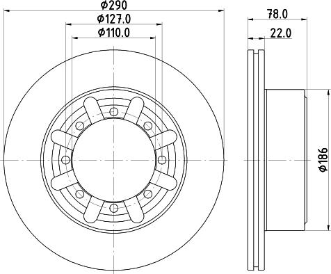 DON PCD20512 - Тормозной диск avtokuzovplus.com.ua