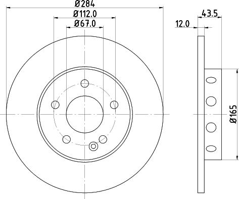 DON PCD20672 - Гальмівний диск autocars.com.ua