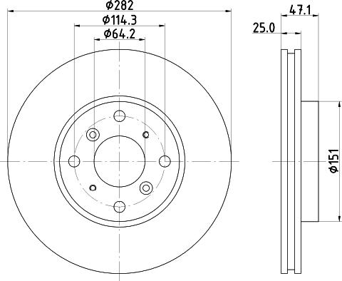 DON PCD20772 - Тормозной диск avtokuzovplus.com.ua