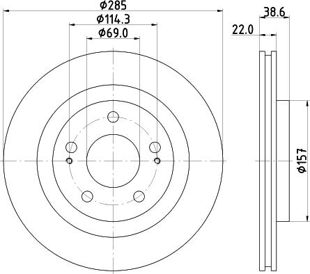 DON PCD20832 - Гальмівний диск autocars.com.ua