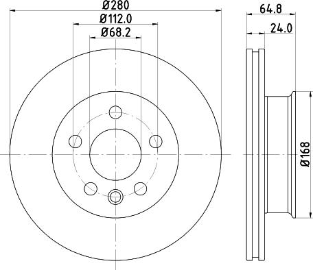 DON PCD20862 - Тормозной диск avtokuzovplus.com.ua