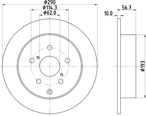 DON PCD20932 - Гальмівний диск autocars.com.ua