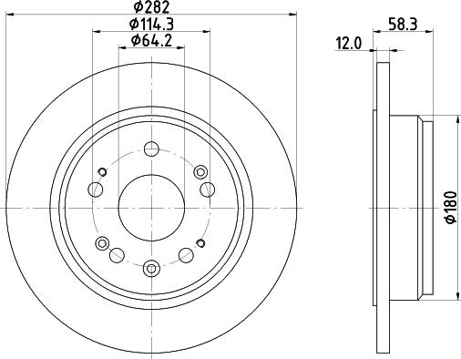 DON PCD20972 - Тормозной диск avtokuzovplus.com.ua