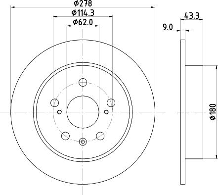 DON PCD20992 - Тормозной диск avtokuzovplus.com.ua