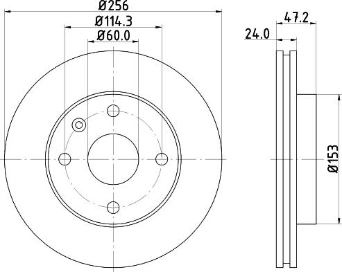 DON PCD21132 - Тормозной диск avtokuzovplus.com.ua