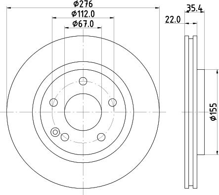 DON PCD21172 - Гальмівний диск autocars.com.ua