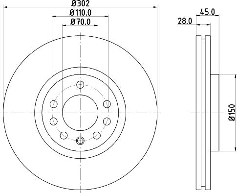 DON PCD21222 - Тормозной диск avtokuzovplus.com.ua