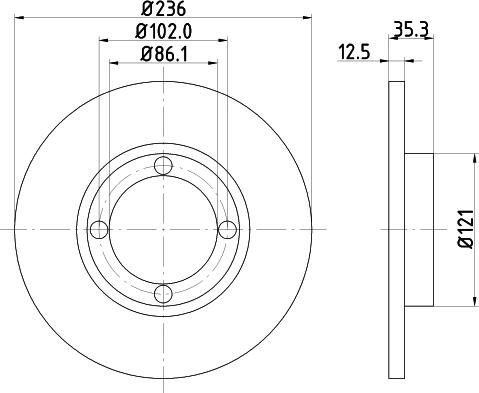 DON PCD21232 - Гальмівний диск autocars.com.ua