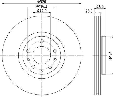 DON PCD21252 - Тормозной диск avtokuzovplus.com.ua