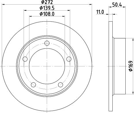 DON PCD21272 - Гальмівний диск autocars.com.ua