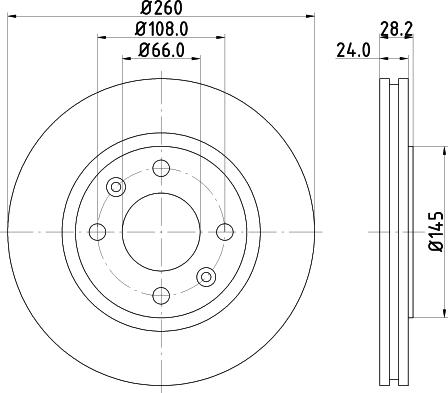 DON PCD21332 - Гальмівний диск autocars.com.ua