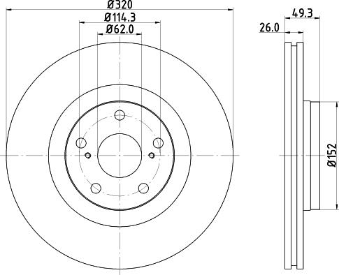 DON PCD21351 - Тормозной диск avtokuzovplus.com.ua