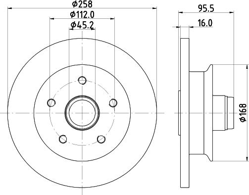 DON PCD21411 - Тормозной диск avtokuzovplus.com.ua