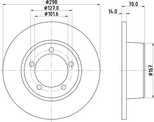 DON PCD21422 - Тормозной диск avtokuzovplus.com.ua