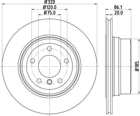 DON PCD21502 - Тормозной диск avtokuzovplus.com.ua