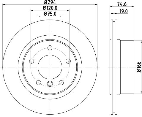 DON PCD21542 - Тормозной диск avtokuzovplus.com.ua