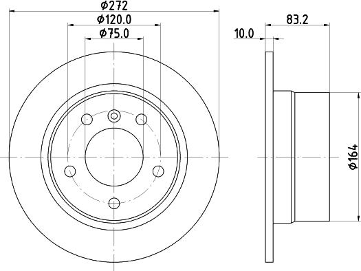 DON PCD21622 - Тормозной диск avtokuzovplus.com.ua