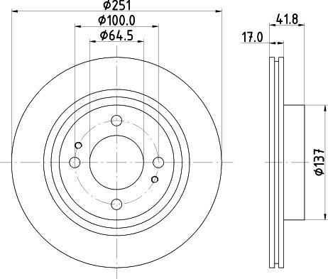 DON PCD21742 - Тормозной диск avtokuzovplus.com.ua