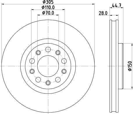 DON PCD21832 - Гальмівний диск autocars.com.ua