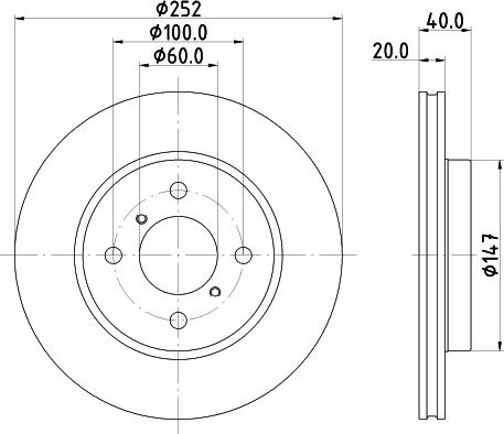 DON PCD21902 - Тормозной диск avtokuzovplus.com.ua