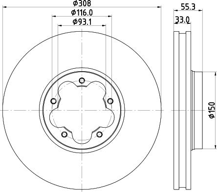 DON PCD21971 - Гальмівний диск autocars.com.ua