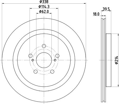 DON PCD22092 - Гальмівний диск autocars.com.ua