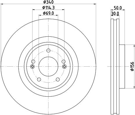 DON PCD22571 - Гальмівний диск autocars.com.ua