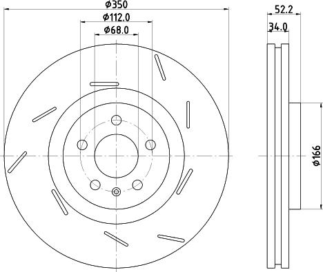 DON PCD22161 - Гальмівний диск autocars.com.ua