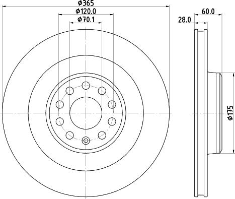 DON PCD22242 - Гальмівний диск autocars.com.ua