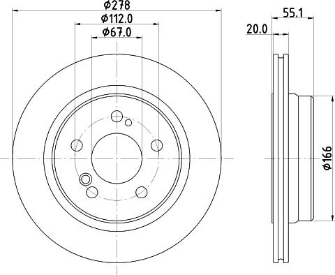 DON PCD22292 - Гальмівний диск autocars.com.ua