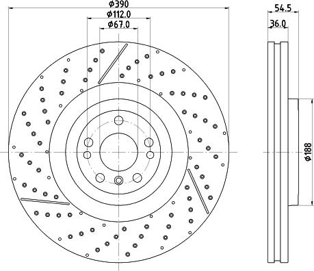 DON PCD22341 - Тормозной диск avtokuzovplus.com.ua