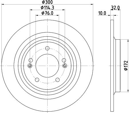 DON PCD22372 - Гальмівний диск autocars.com.ua