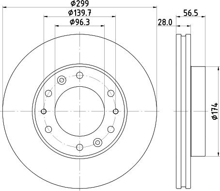 DON PCD22472 - Гальмівний диск autocars.com.ua