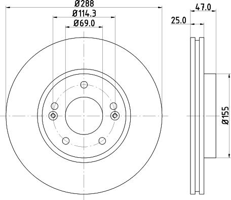 DON PCD22682 - Гальмівний диск autocars.com.ua