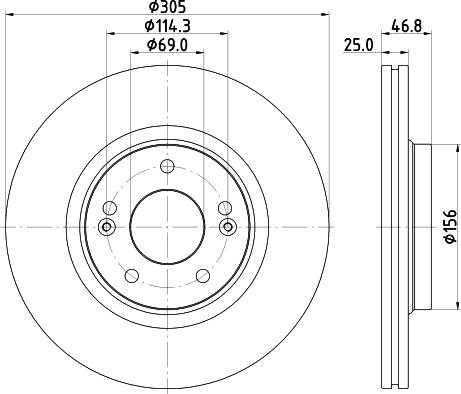 DON PCD22692 - Тормозной диск avtokuzovplus.com.ua