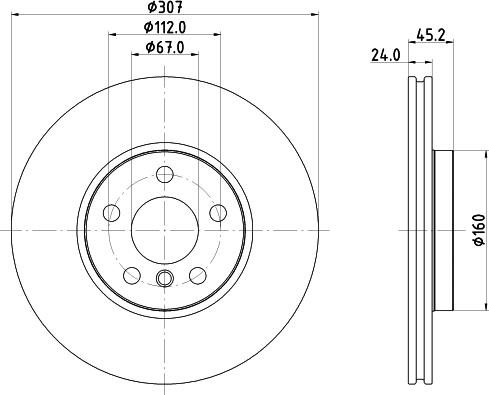 DON PCD22862 - Тормозной диск avtokuzovplus.com.ua