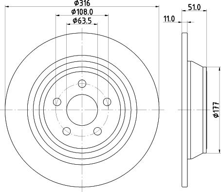 DON PCD22892 - Тормозной диск avtokuzovplus.com.ua