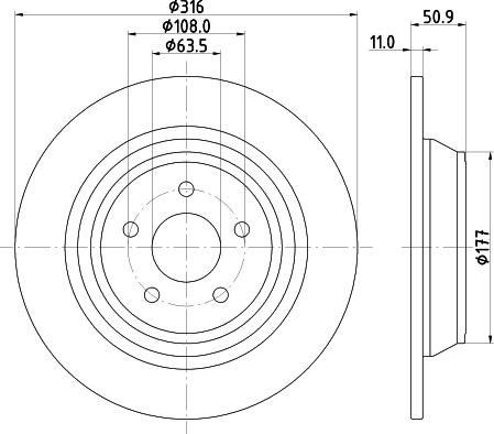 DON PCD22912 - Тормозной диск avtokuzovplus.com.ua