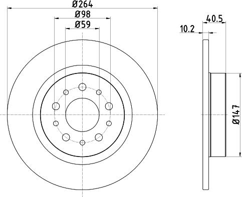 DON PCD22992 - Тормозной диск avtokuzovplus.com.ua