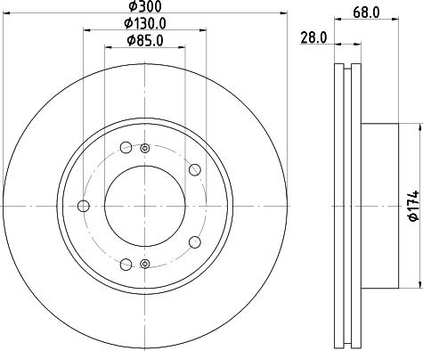 DON PCD23142 - Тормозной диск avtokuzovplus.com.ua